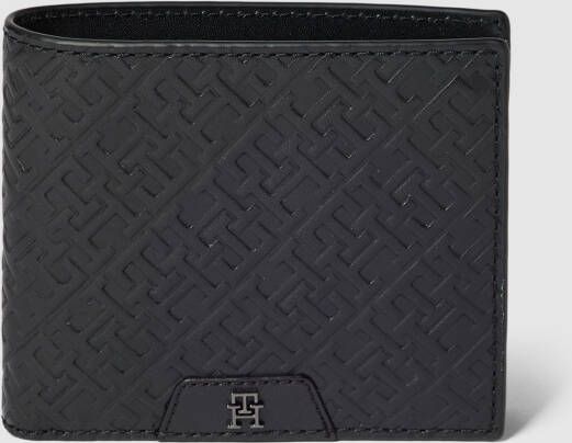 Tommy Hilfiger Zwarte portemonnee met kaartsleuven en geldclip Black Heren