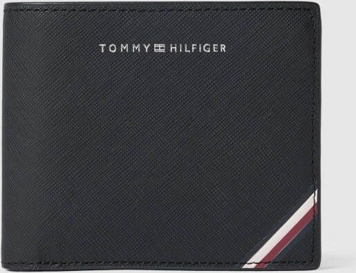 Tommy Hilfiger Zwarte portemonnee met kaartsleuven en geldclip Zwart Heren