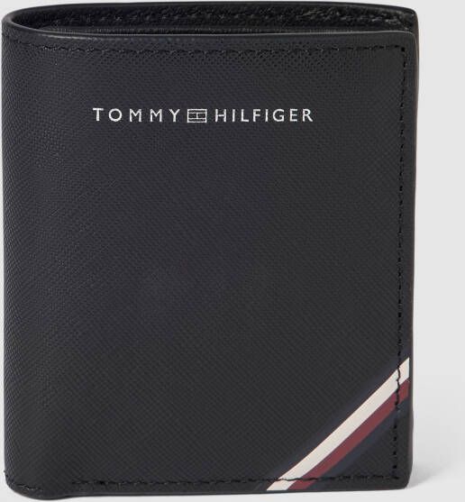 Tommy Hilfiger Zwarte portemonnee met kaartsleuven en geldclip Zwart Heren
