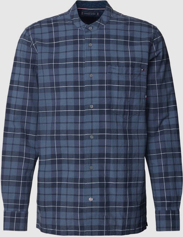 Tommy Hilfiger Overhemd met lange mouwen LINEN INDIGO CHECK RF SHIRT in geruite look