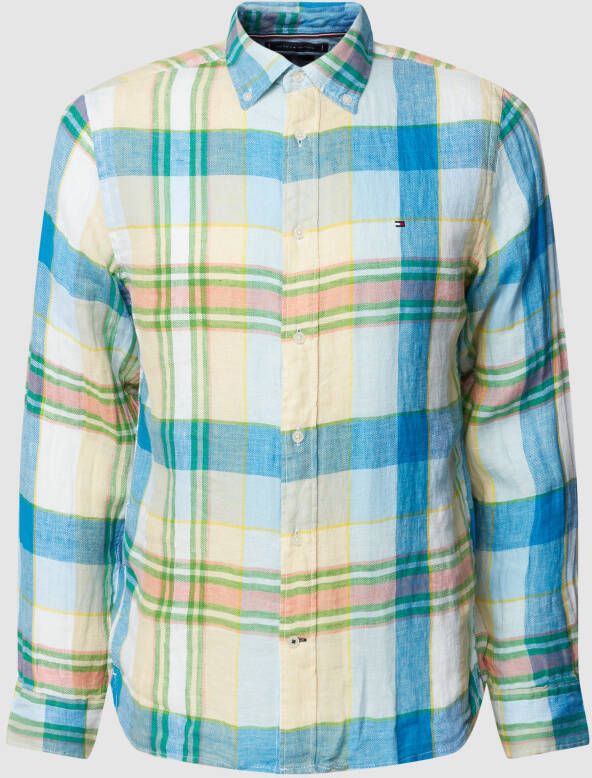 Tommy Hilfiger Regular fit vrijetijdsoverhemd van linnen met button-downkraag