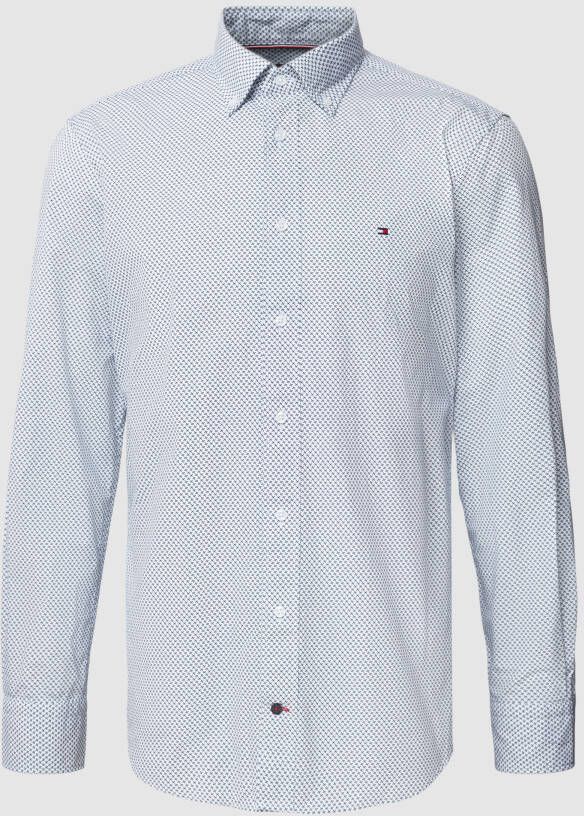 Tommy Hilfiger Regular fit zakelijk overhemd met all-over motief model 'PRINT'