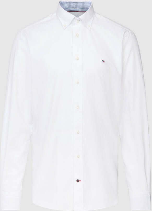 Tommy Hilfiger Regular fit zakelijk overhemd met labelstitching model 'SOLID'