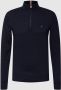 Tommy Hilfiger Blauwe Pima Organisch Katoen Kasjmier Zip Mock Gebreid Blue Heren - Thumbnail 2