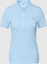 Tommy Hilfiger Lichtblauwe Polo 1985 Slim Pique Polo Ss - Thumbnail 5