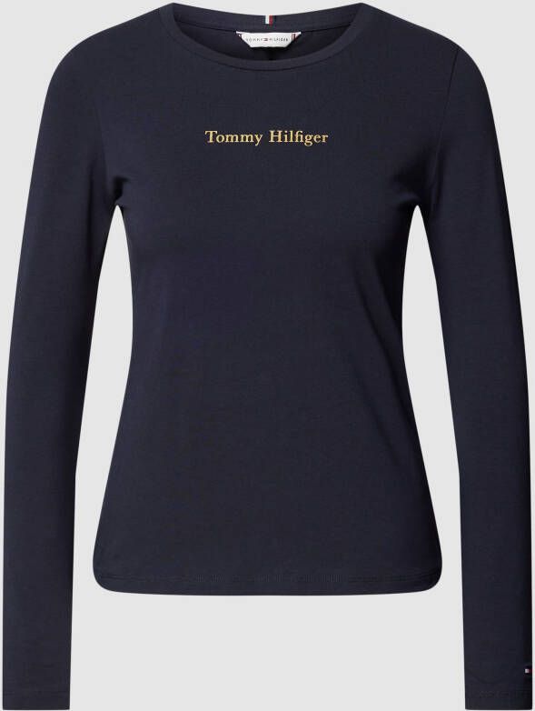 Tommy Hilfiger Slim fit shirt met lange mouwen en labelprint