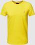 Tommy Hilfiger Slim fit T-shirt met labelstitching - Thumbnail 2