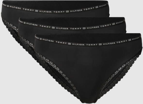 Tommy Hilfiger Underwear Bikinibroekje met kanten randje 6 tommy hilfiger elastische logotape (Set van 3)