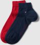 Tommy Hilfiger Sneakersokken met labeldetail in een set van 2 paar model '2ER QUARTER' - Thumbnail 1