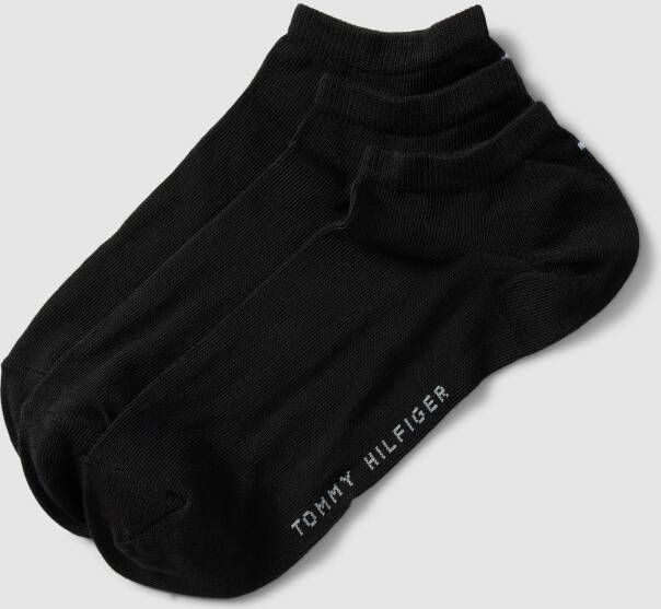 Tommy Hilfiger Sneakersokken met labeldetails in een set van 3 paar