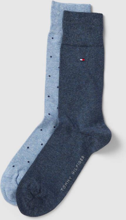 Tommy Hilfiger Sokken met labeldetails in een set van 2 paar