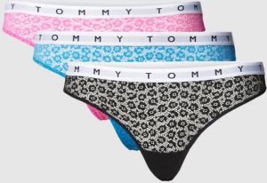 Tommy Hilfiger Underwear Tanga met logo op de tailleband (3 stuks Set van 3)