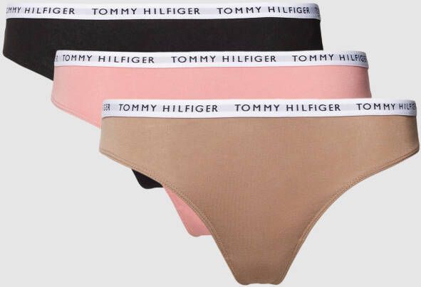 Tommy Hilfiger String met elastische band met logo in een set van 3 stuks
