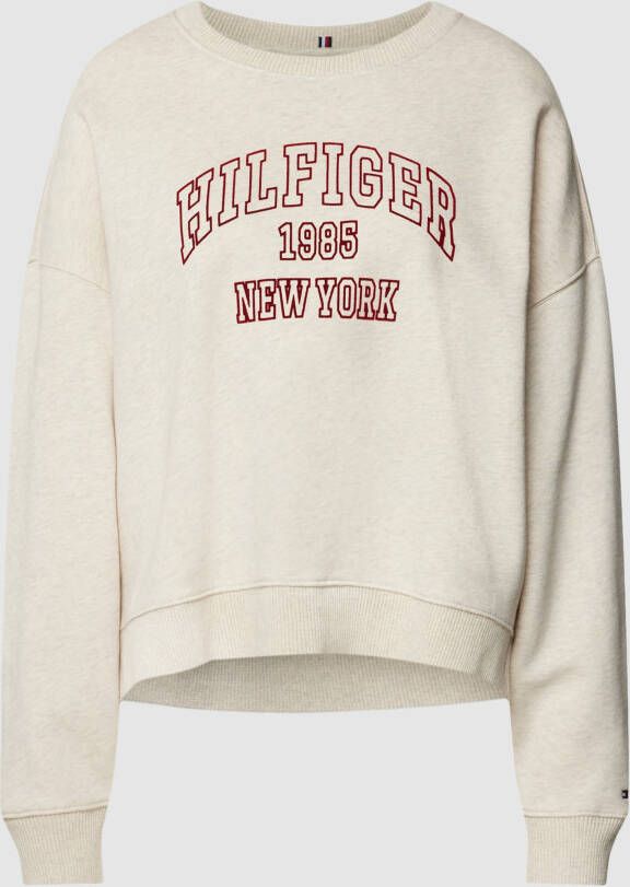 Tommy Hilfiger Sweatshirt met labelprint model 'VARSITY'