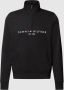 Tommy Hilfiger Logo Mockneck trui zwart Mw0Wm20954 BDS Zwart Heren - Thumbnail 4