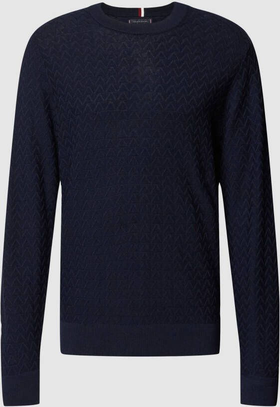Tommy Hilfiger Sweatshirt met structuurmotief model 'TRIANGLE'