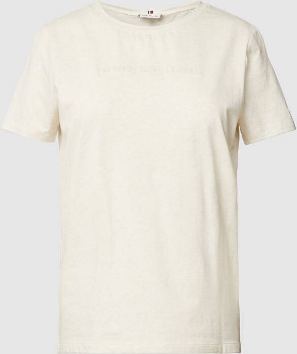 Tommy Hilfiger T-shirt met geribde ronde hals