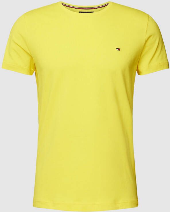Tommy Hilfiger Slim fit T-shirt met labelstitching