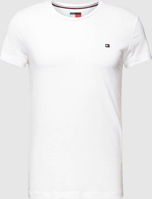 Tommy Hilfiger T-shirt met viscose in effen design