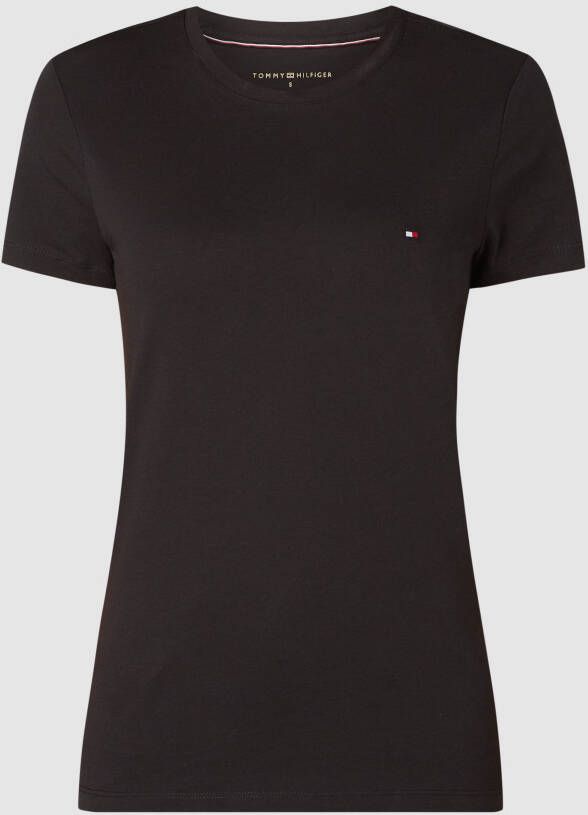 Tommy Hilfiger T-shirt HERITAGE CREW NECK TEE met -merklabel op borsthoogte