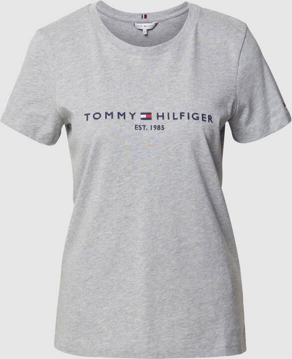 Tommy Hilfiger Shirt met ronde hals HERITAGE HILFIGER C-NK REG TEE met geborduurd lineair logo-opschrift