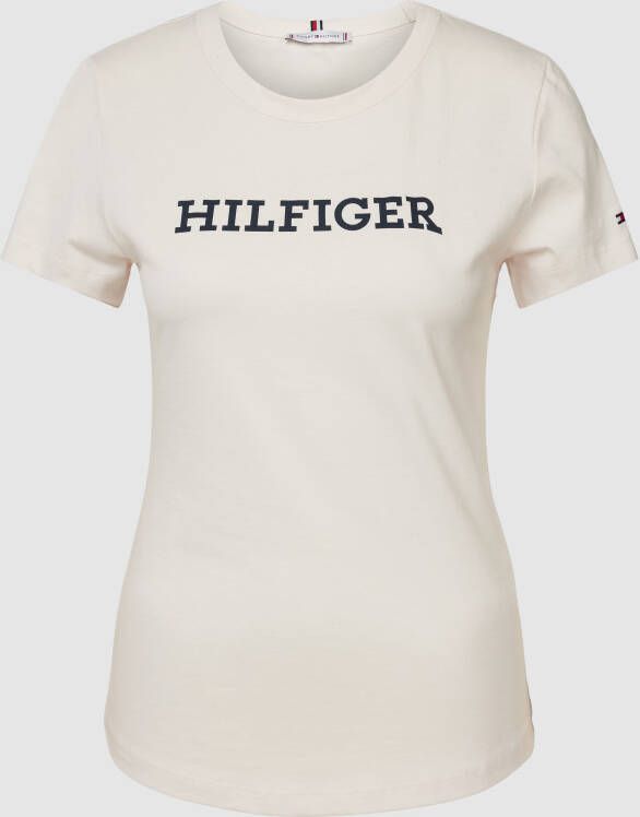 Tommy Hilfiger T-shirt van katoen met labelprint