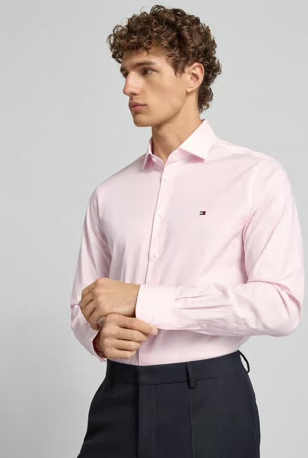 Tommy Hilfiger Tailored Slim fit zakelijk overhemd van katoenmix