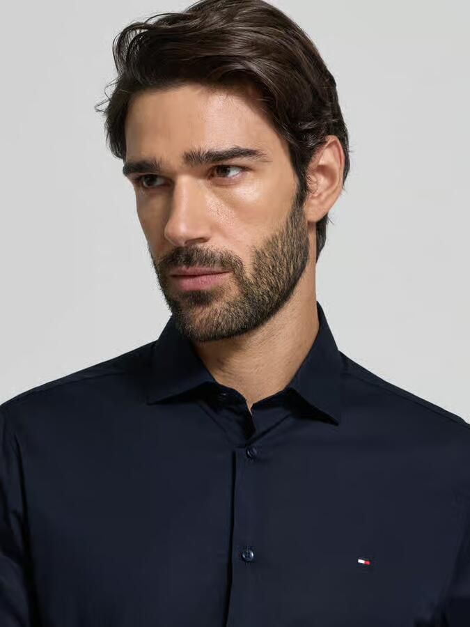 Tommy Hilfiger Tailored Slim fit zakelijk overhemd met kentkraag - Foto 2