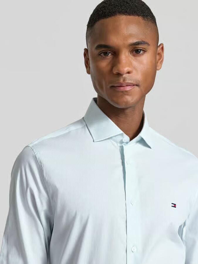 Tommy Hilfiger Tailored Slim fit zakelijk overhemd van katoenmix