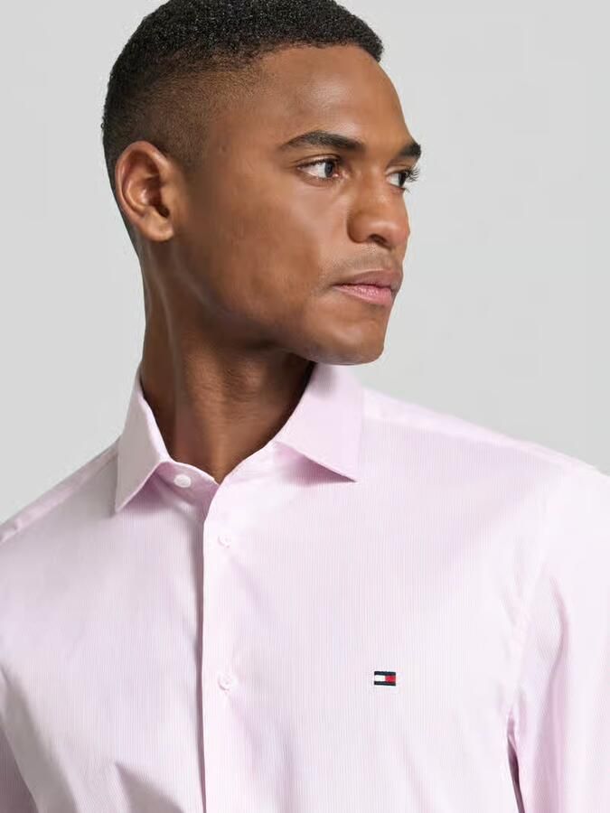 Tommy Hilfiger Tailored Slim fit zakelijk overhemd van katoenmix