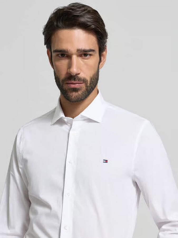 Tommy Hilfiger Tailored Slim fit zakelijk overhemd van puur katoen