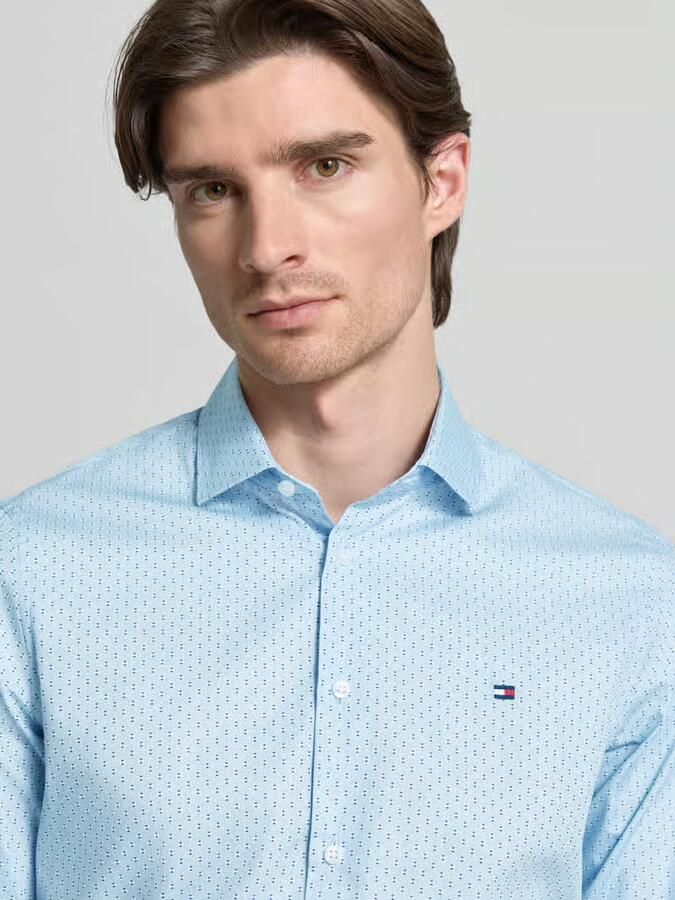 Tommy Hilfiger Tailored Slim fit zakelijk overhemd van puur katoen-popeline