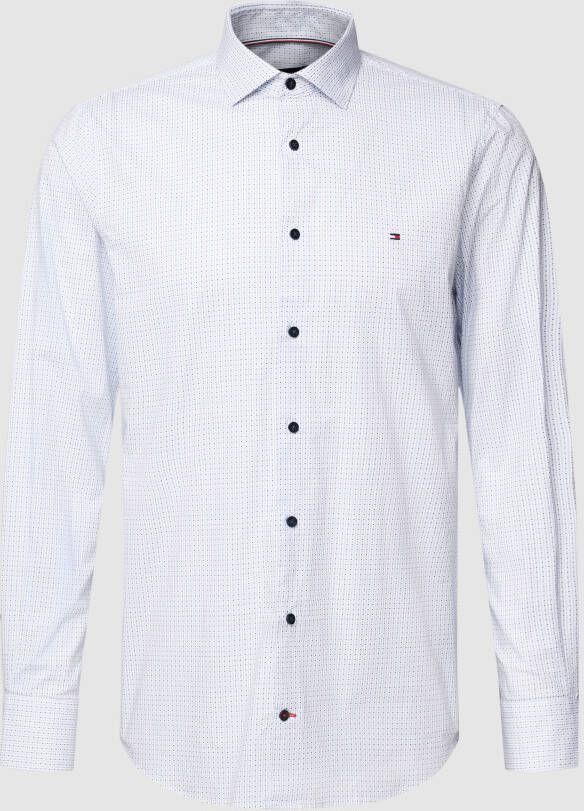 Tommy Hilfiger TAILORED Overhemd met lange mouwen CL-W MICRO GEO PRINT SF SHIRT met geometrisch motief