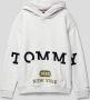Tommy Hilfiger hoodie met tekst lichtgrijs melange Sweater Tekst 110 - Thumbnail 2