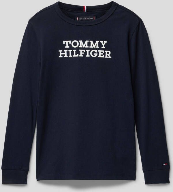 Tommy Hilfiger Teens Shirt met lange mouwen en labeldetail