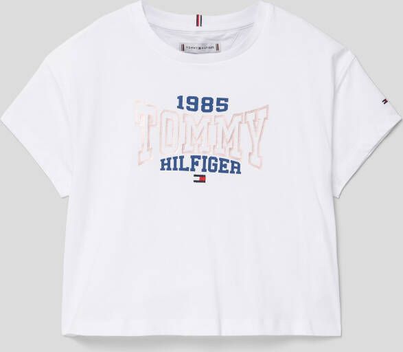 Tommy Hilfiger Teens T-shirt van katoen met labeldetails