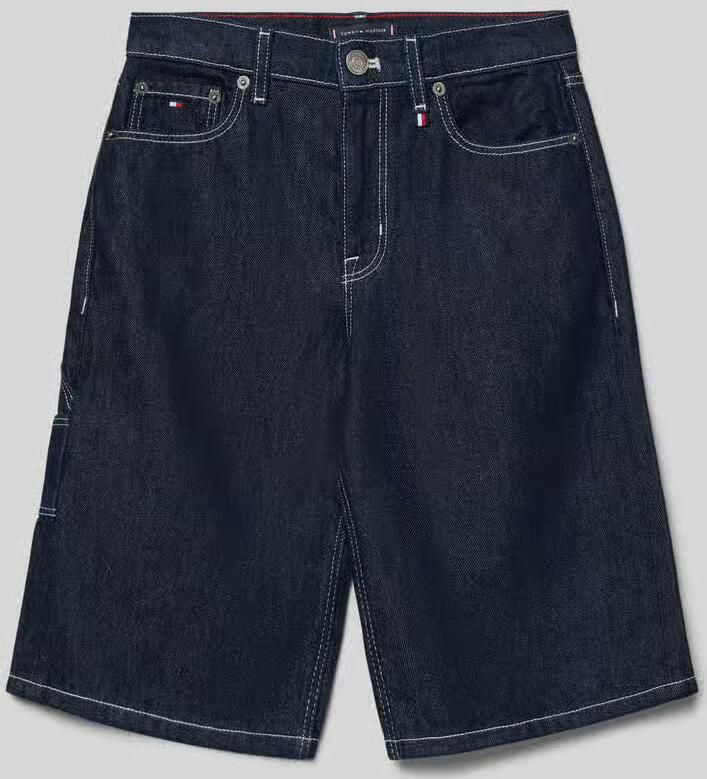 Tommy Hilfiger Teens baggy korte jeans van mix van katoen en lyocell - Foto 2