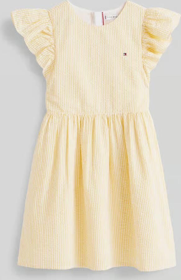 Tommy Hilfiger Teens Fit and flare jurk van puur katoen met gestikt logo - Foto 2
