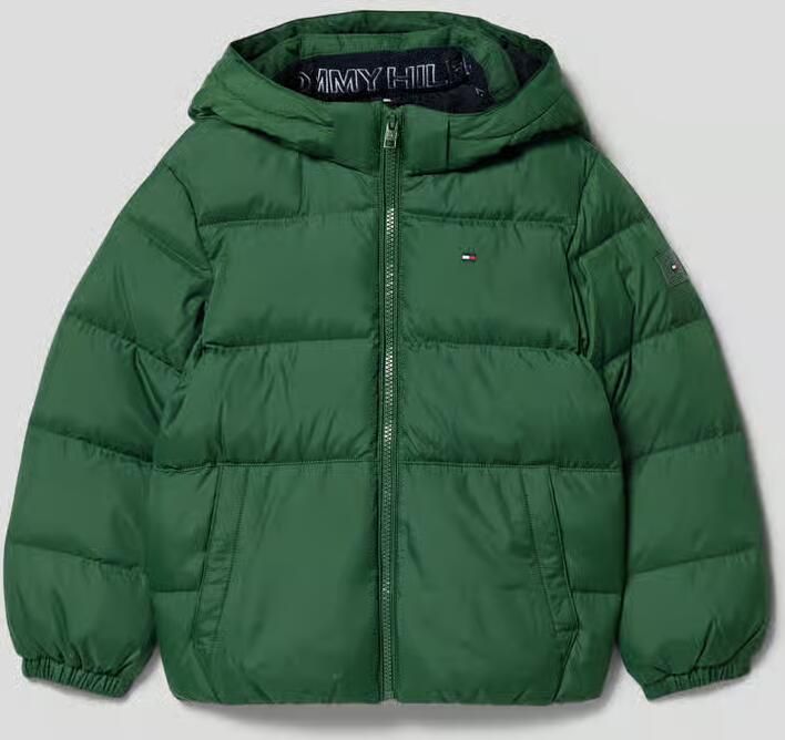 Tommy Hilfiger gewatteerde winterjas ESSENTIAL DOWN van gerecycled polyester donkergroen Gerecycled polyester (duurzaam) Capuchon 110 - Foto 2