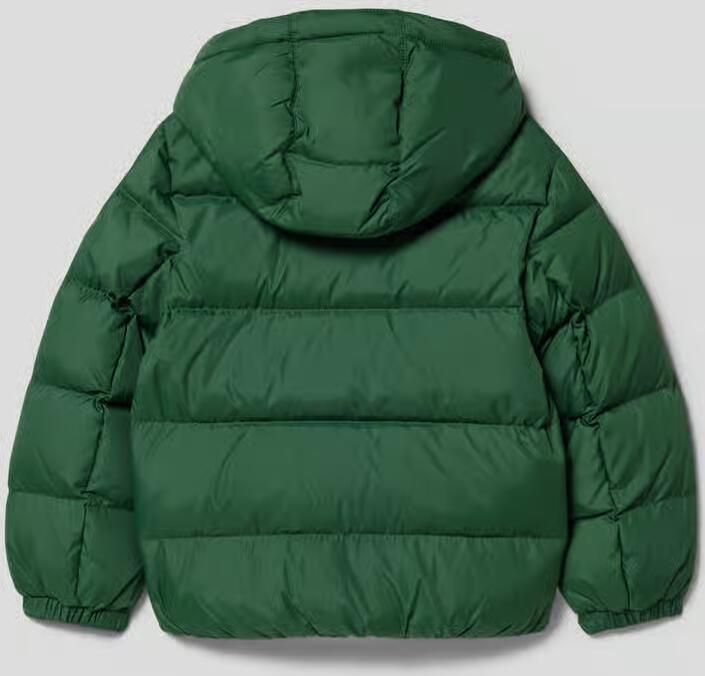 Tommy Hilfiger gewatteerde winterjas ESSENTIAL DOWN van gerecycled polyester donkergroen Gerecycled polyester (duurzaam) Capuchon 110