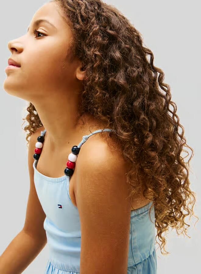 Tommy Hilfiger Teens Jurk van lyocell met spaghettibandjes - Foto 3