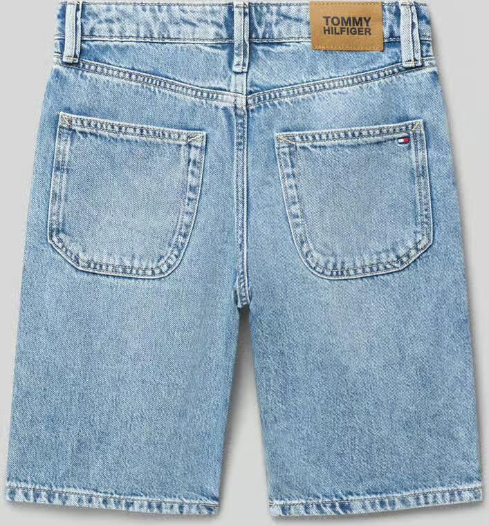 Tommy Hilfiger Teens korte jeans in straight fit van een mix van katoen en lyocell - Foto 8