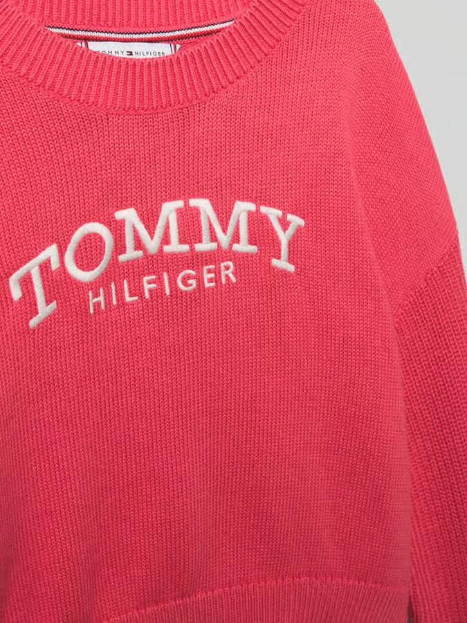 Tommy Hilfiger Teens Loose fit gebreide pullover van puur katoen - Foto 2