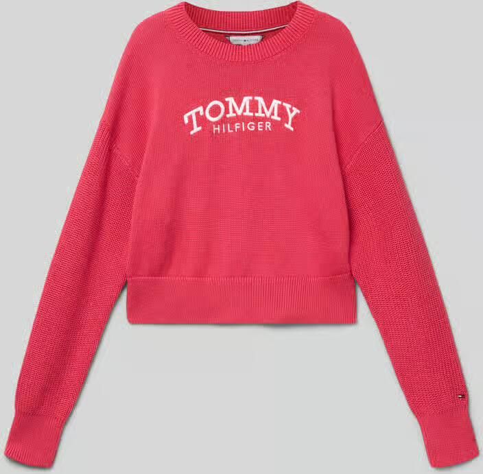 Tommy Hilfiger Teens Loose fit gebreide pullover van puur katoen