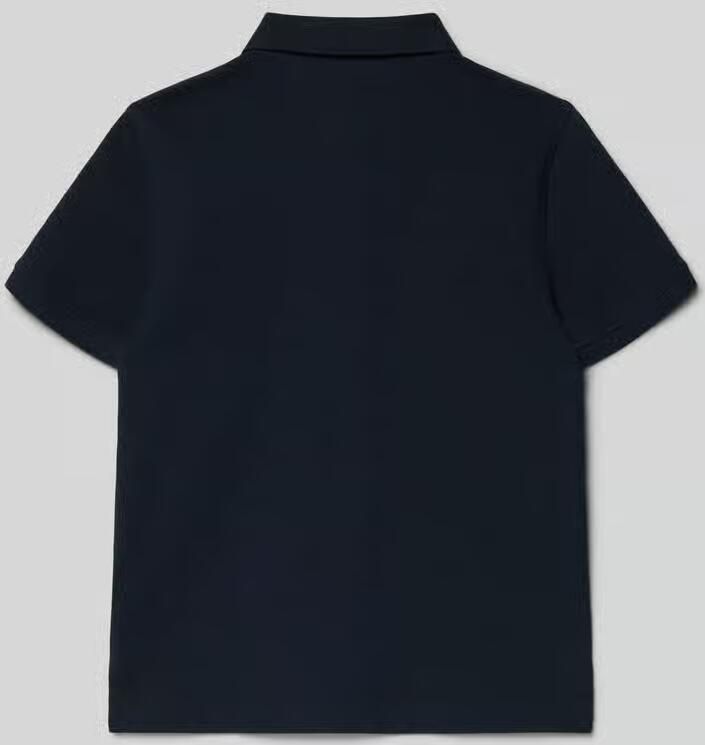 Tommy Hilfiger piqué polo donkerblauw Stretchkatoen Polokraag Effen 140
