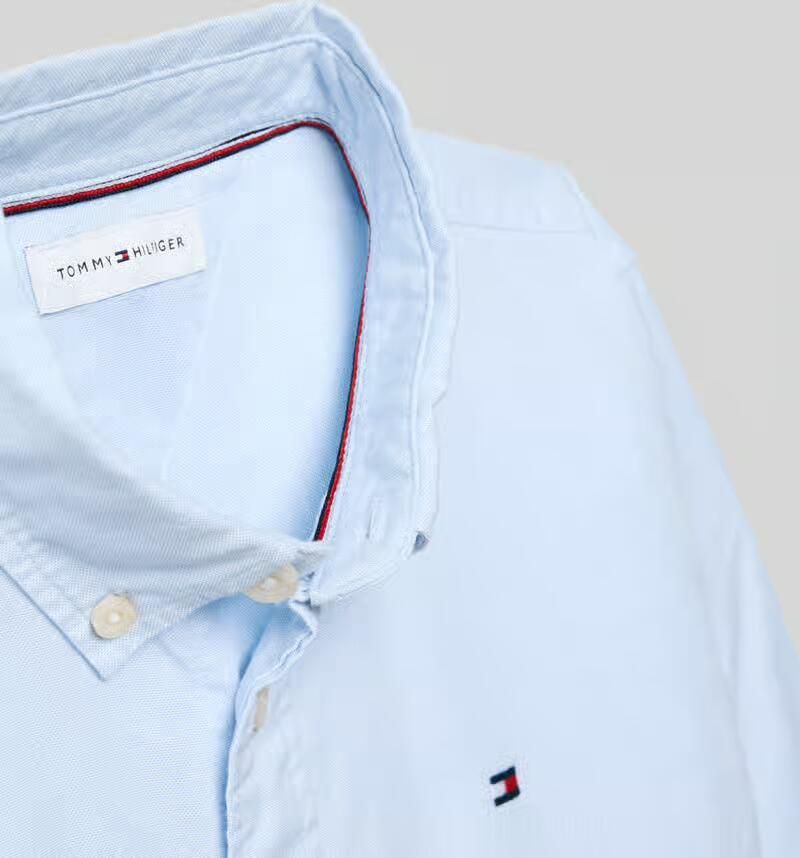 Tommy Hilfiger Teens regular fit hemd van katoenmix