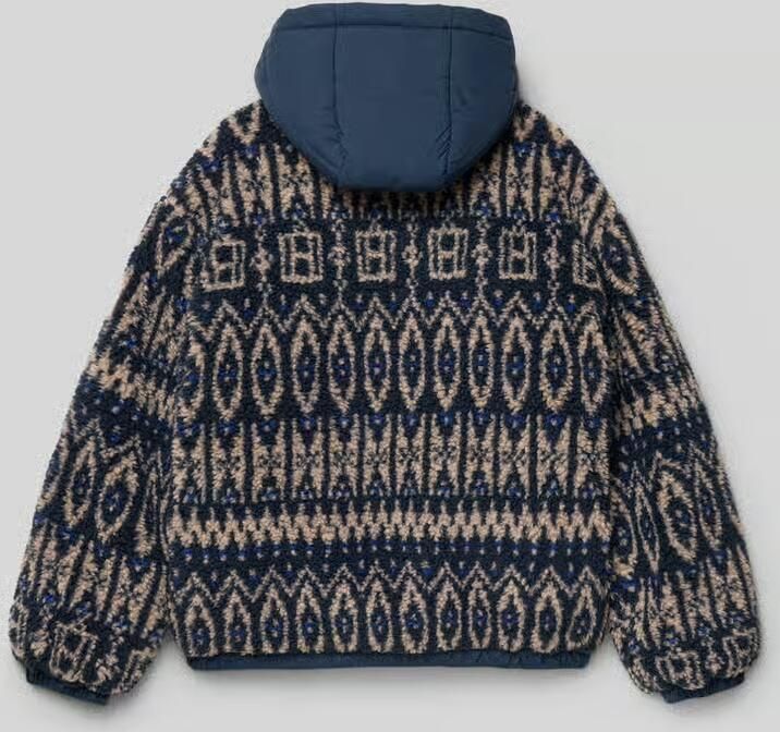 Tommy Hilfiger Teens Regular fit jack van teddybont met afneembare capuchon