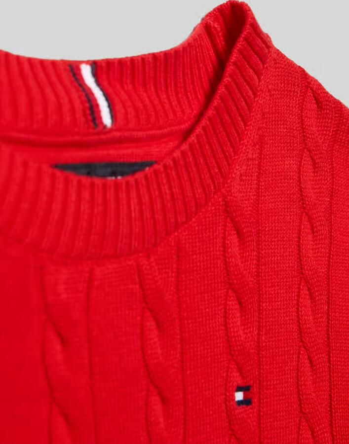 Tommy Hilfiger Teens regular fit pullover met kabelpatroon