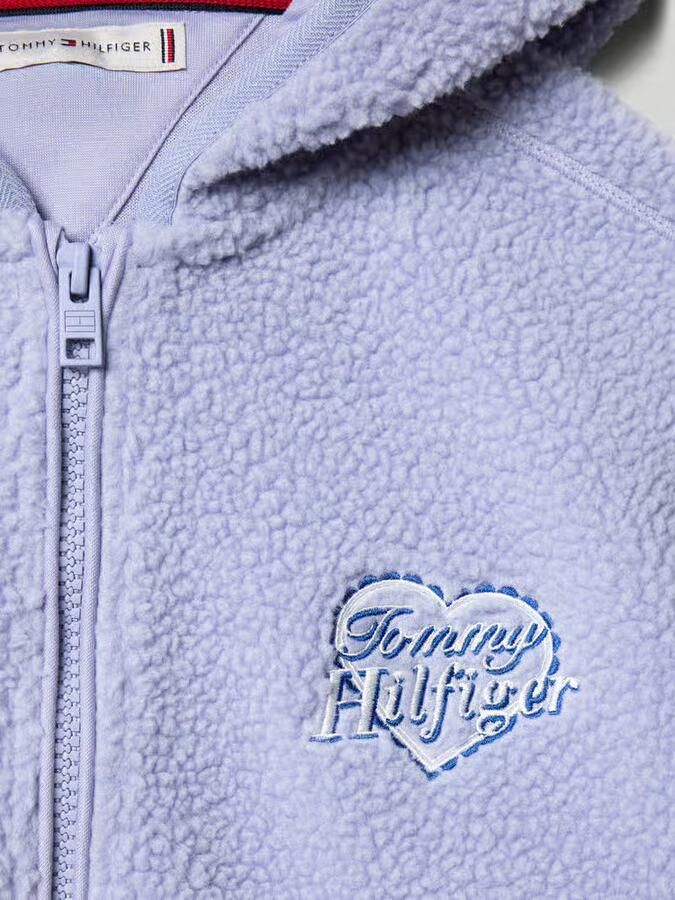 Tommy Hilfiger Teens Regular fit sweatjack in de look van teddybont - Foto 4