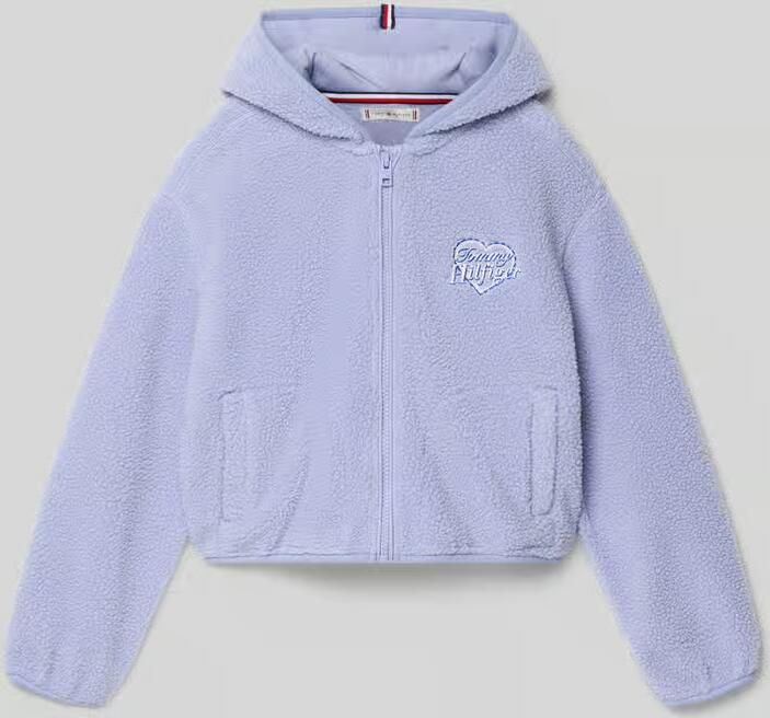 Tommy Hilfiger Teens Regular fit sweatjack in de look van teddybont - Foto 5